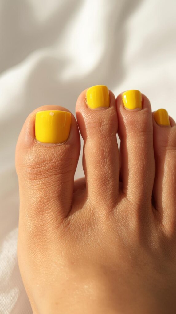 5. Sunshine Yellow Pedicure