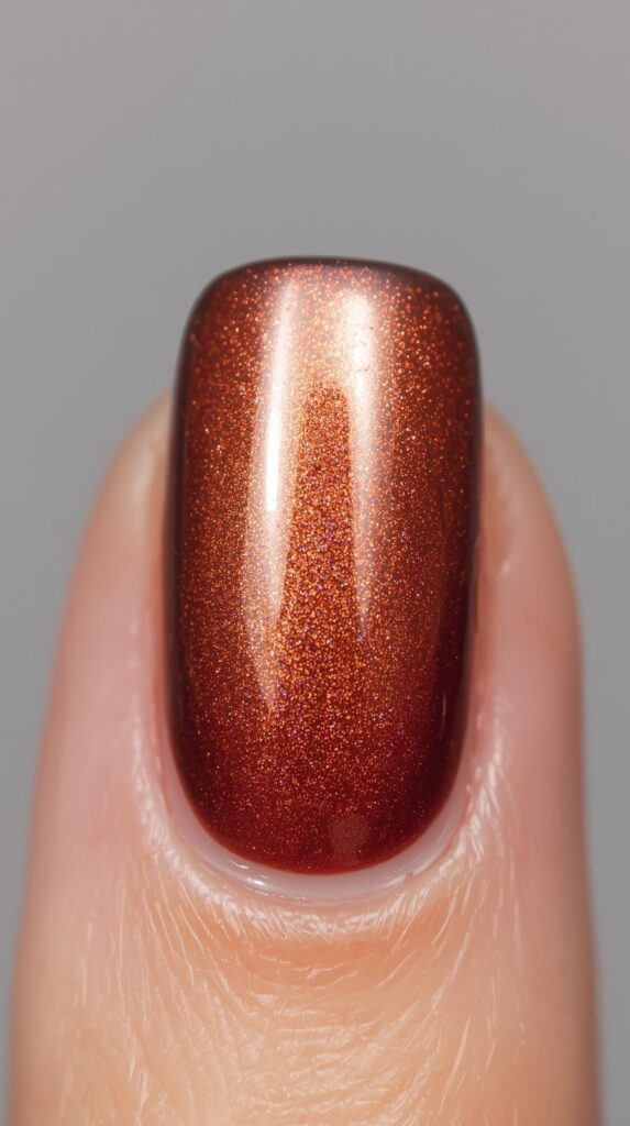 6. Bronze-Brown Shimmer Ombre
