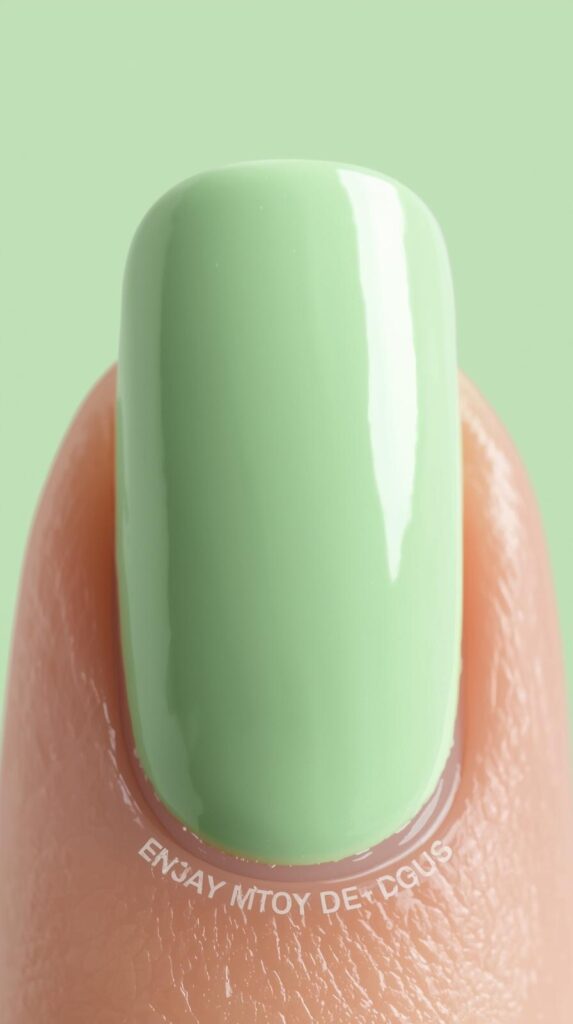 6. Glossy Pastel Green Gel