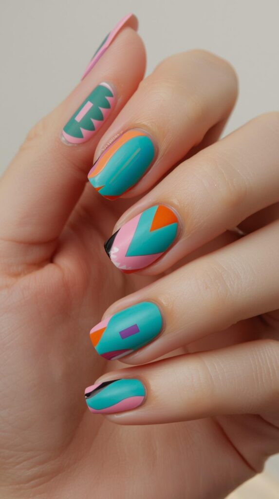 6. Matte Pucci Nails