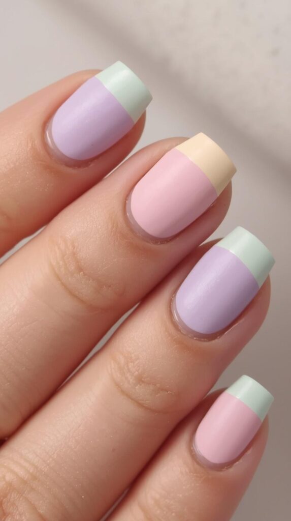 7. Matte Pastel Tips