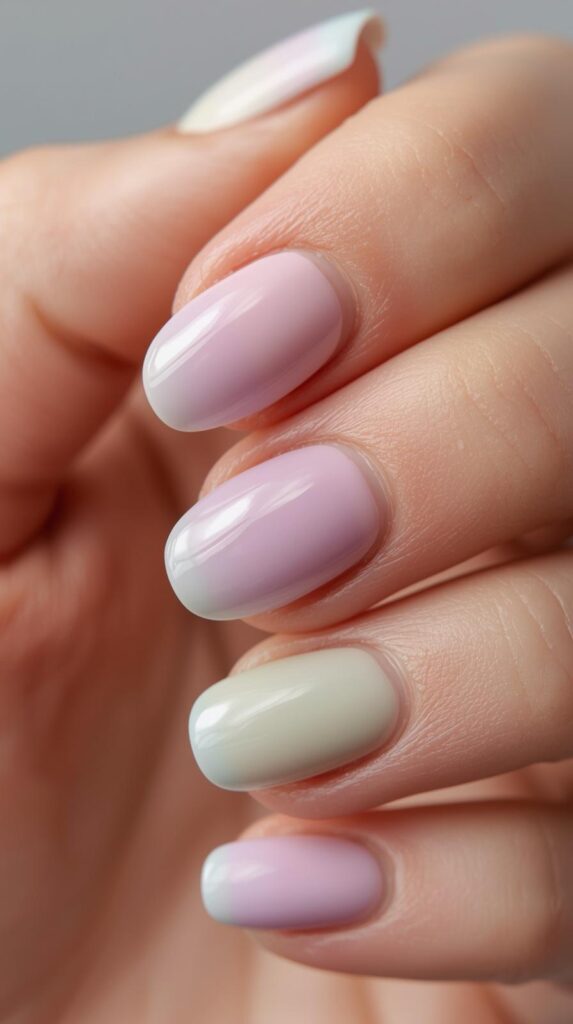 7. Ombre Pastel Nails