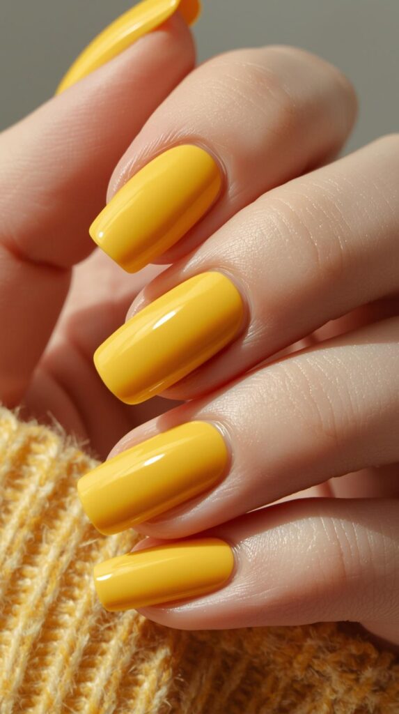 8. Butter Yellow Nails