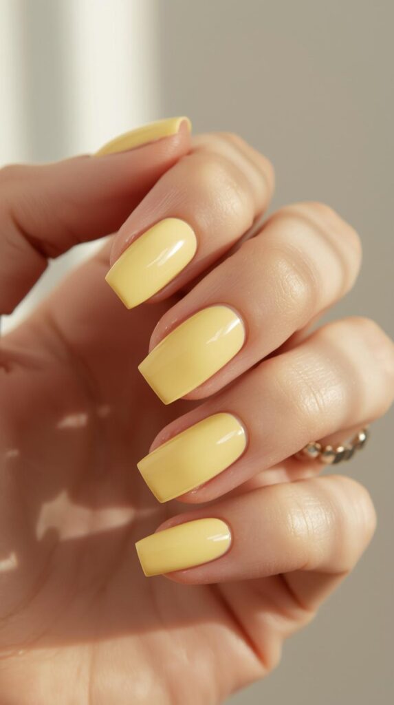 8. Butter Yellow Nails