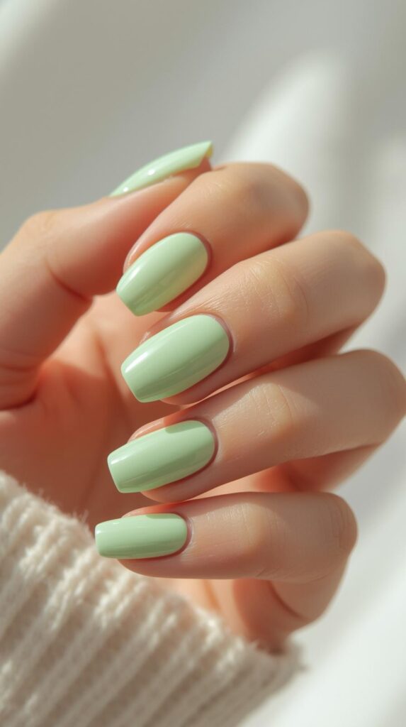 8. Short Pastel Green Gel