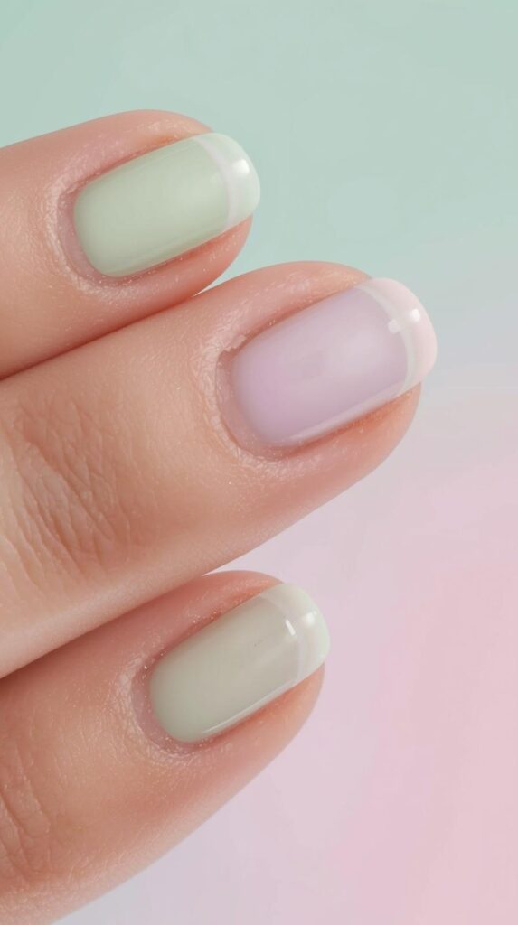 9. Double Line Pastel Tips