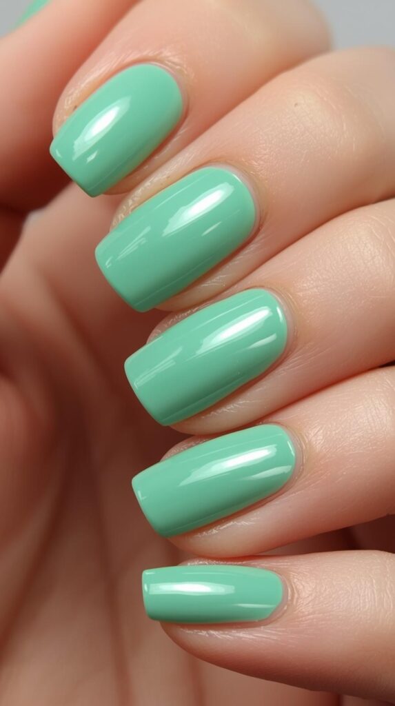 9. Mint Green Nails