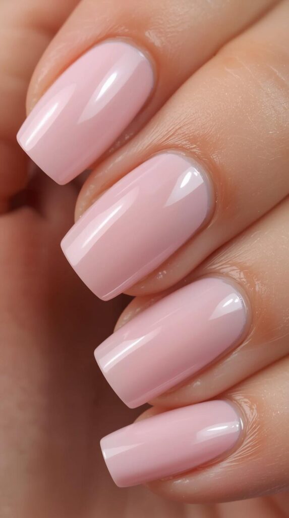 1. Baby Pink Gloss Nails