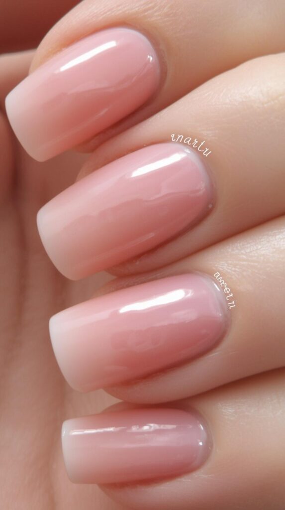 1. Glazed Pink Nails