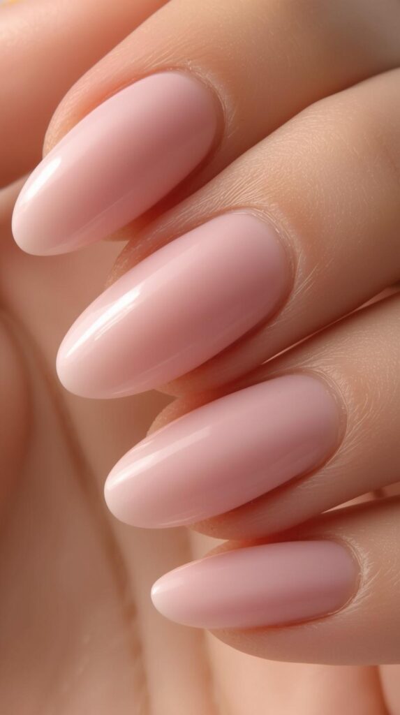 1. Milky Pink Gloss Nails