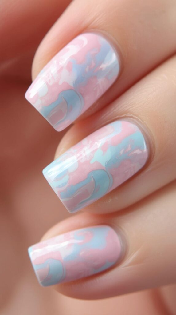 10. Cotton Candy Ombre Nails