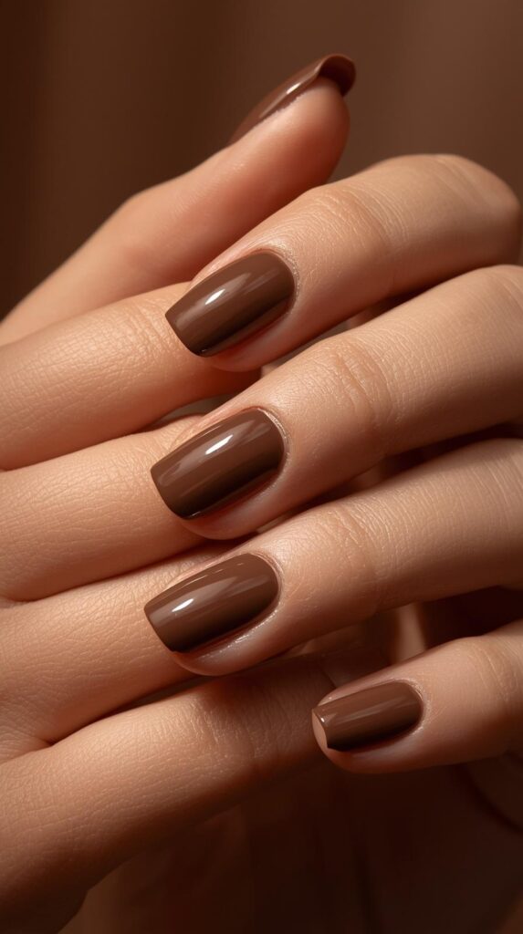 10. Mocha Brown Nails