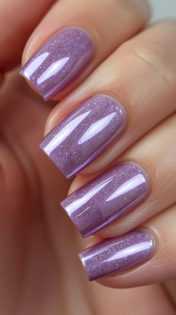 11. Lavender Chrome Nails