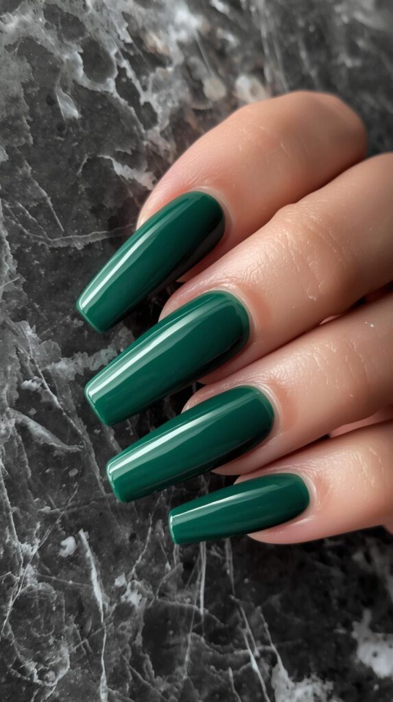 11. Long Coffin Acrylic Nails
