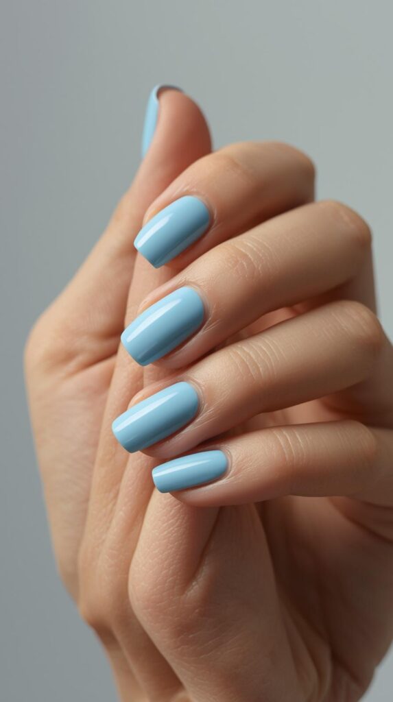 12. Baby Blue Nails