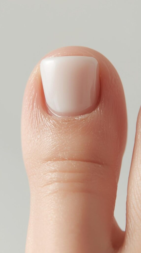 14. Milky White Pedicure Nail