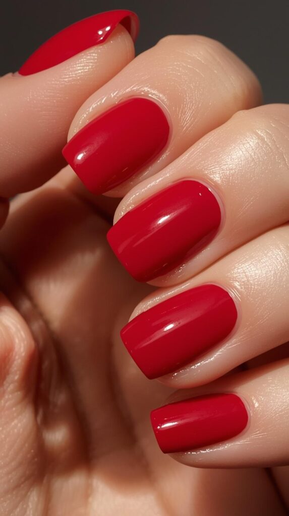 2. Cherry Red Nails