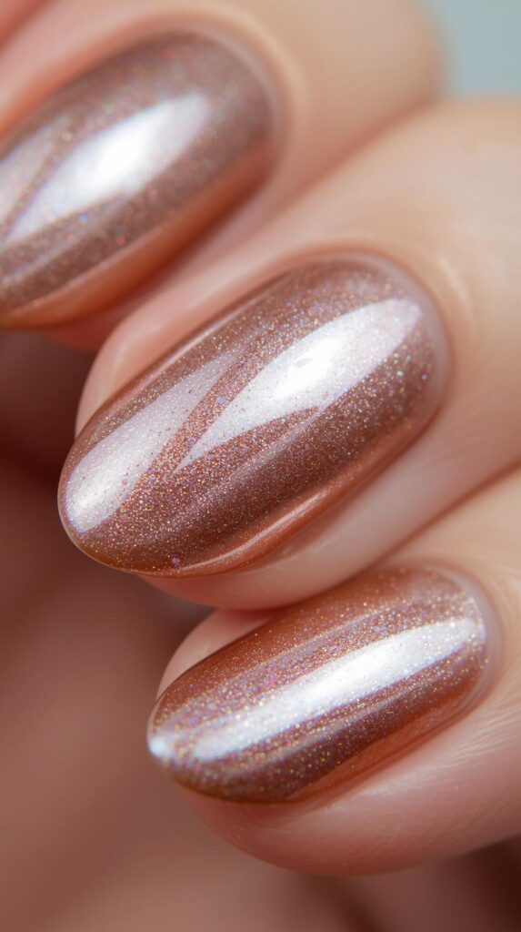 2. Glazed Donut Chrome Nails
