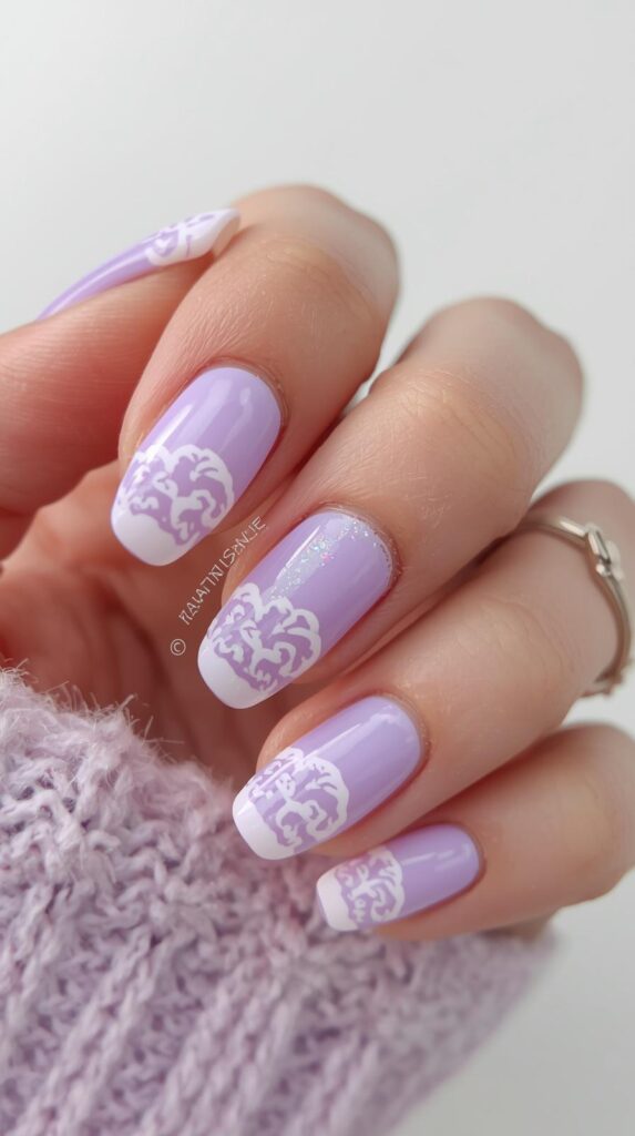 2. Lavender Cloud Nails