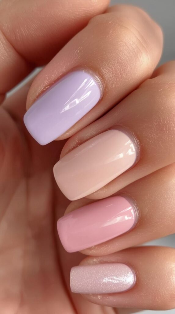 2. Lavender Milk Pastel Nails