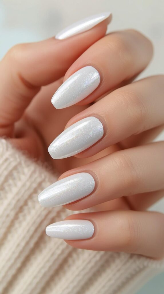 2. Milky Chrome Manicure