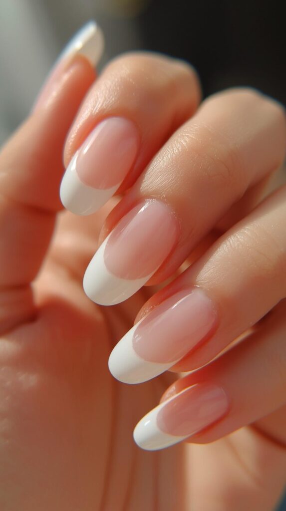 3. French Tip Summer Acrylic Nails