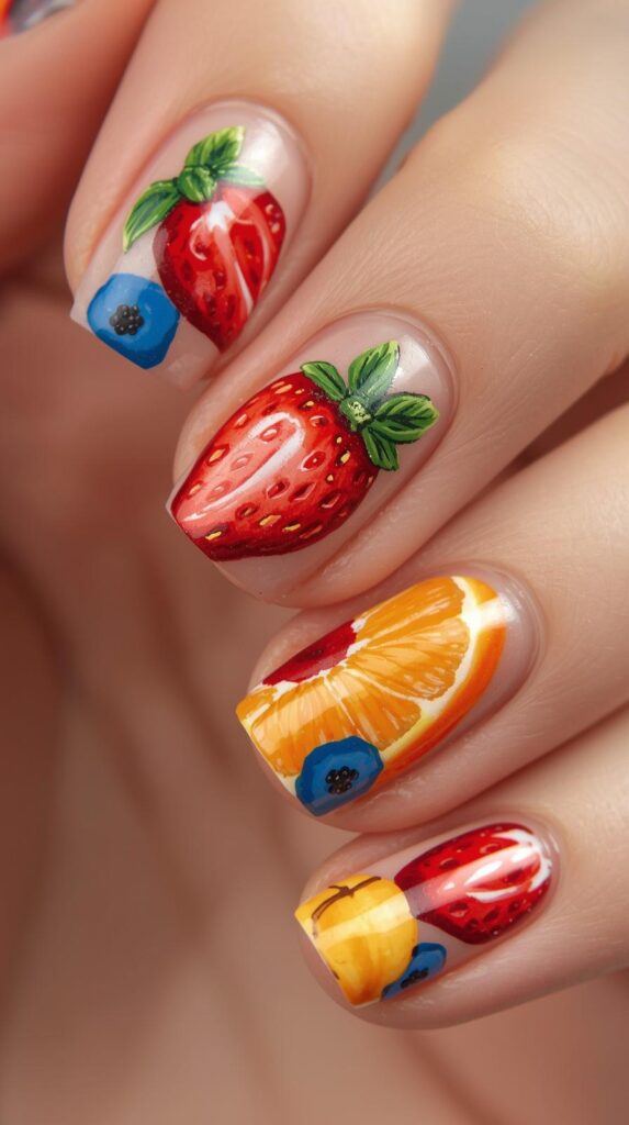 3. Fruit-Inspired Nail Art