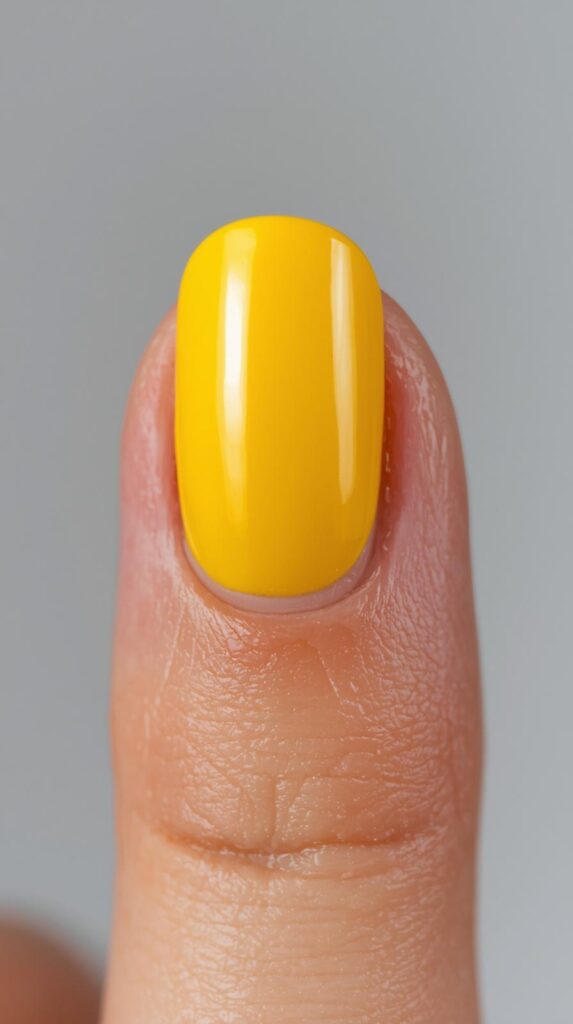 3. Sunshine Yellow Pop Nail