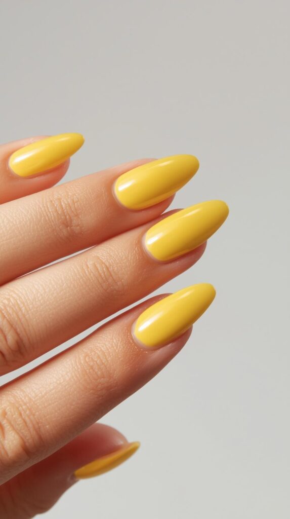 3. Yellow French Tip Nails