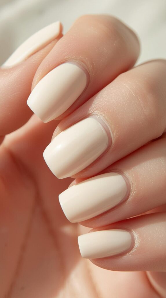 4. Coconut Milk Minimal Nails
