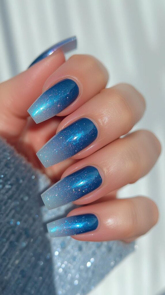 5. Ocean Blue Aura Nails