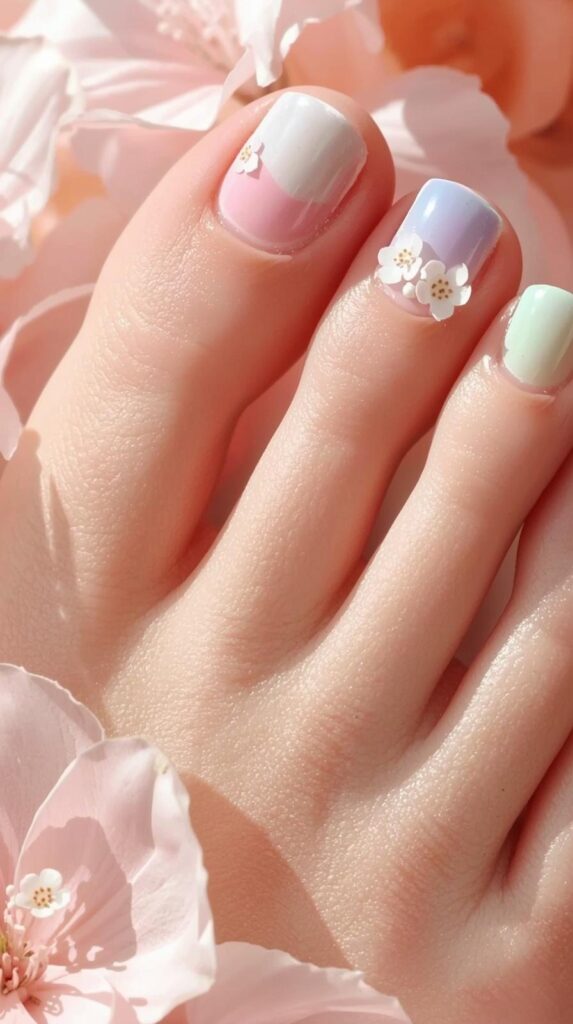 5. Pastel Dream Pedicure Nail