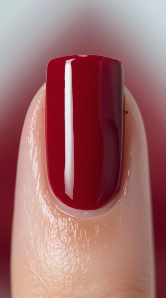 6. Bold Red Classic Nail