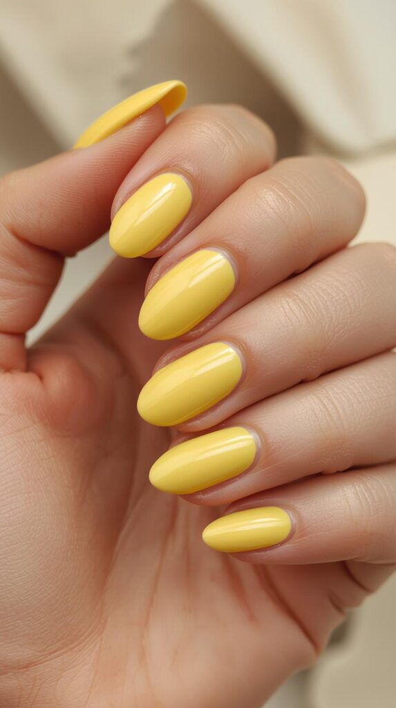 7. Butter Yellow Nails