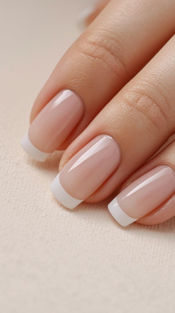 7. Micro French Tip Nails