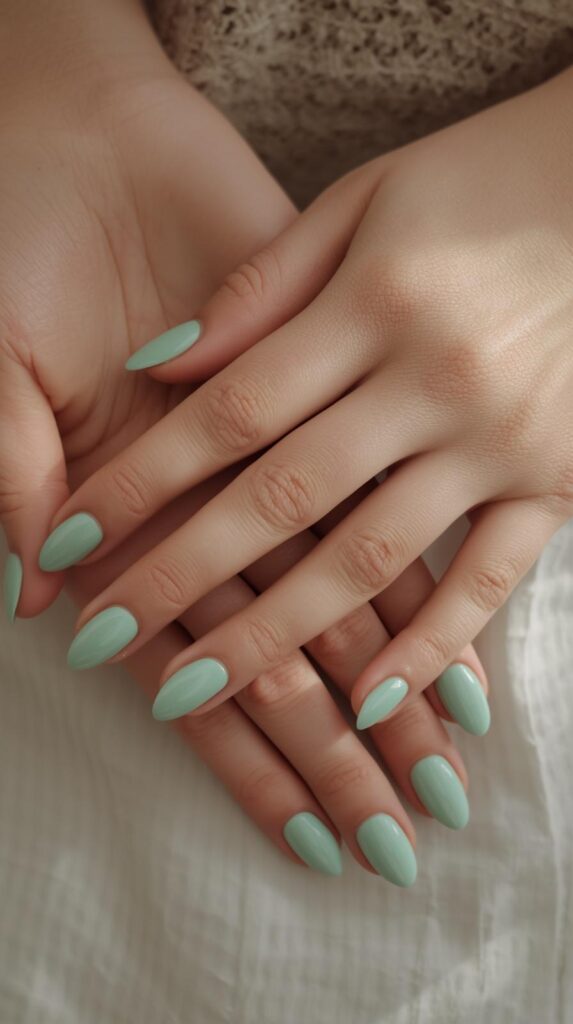 7. Mint Green Nails