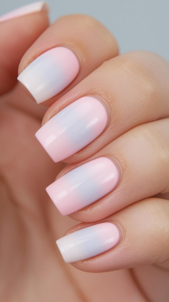 7. Ombre Cotton Candy Nails
