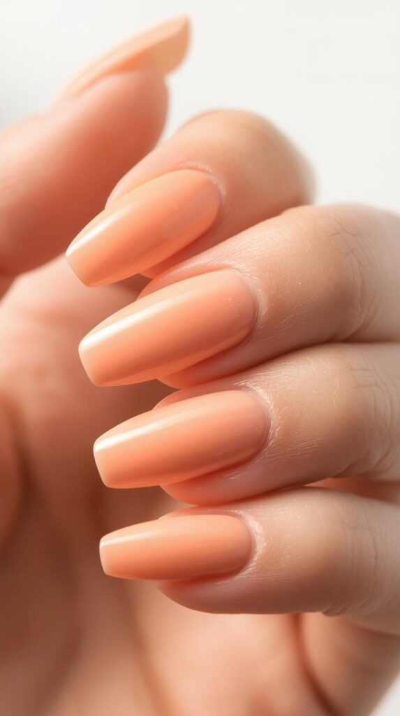 7. Peach Sorbet Nails