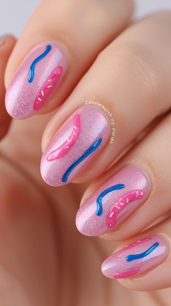 8. Glazed Donut Almond Nails