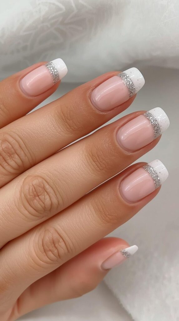 8. Glitter French Tips