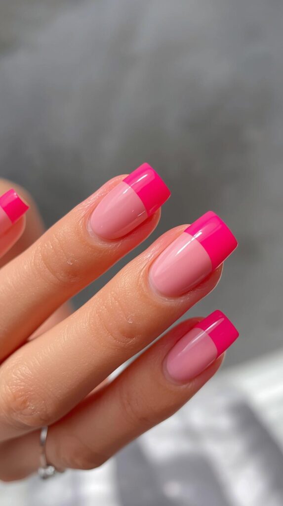 8. Hot Pink Double Tips
