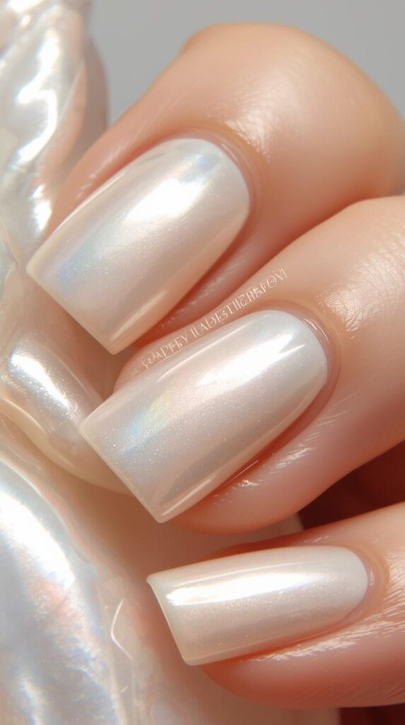 8. Pearl Glazed Nails