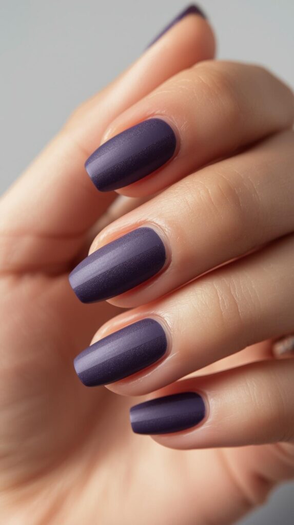 9. Matte Color Block Nails