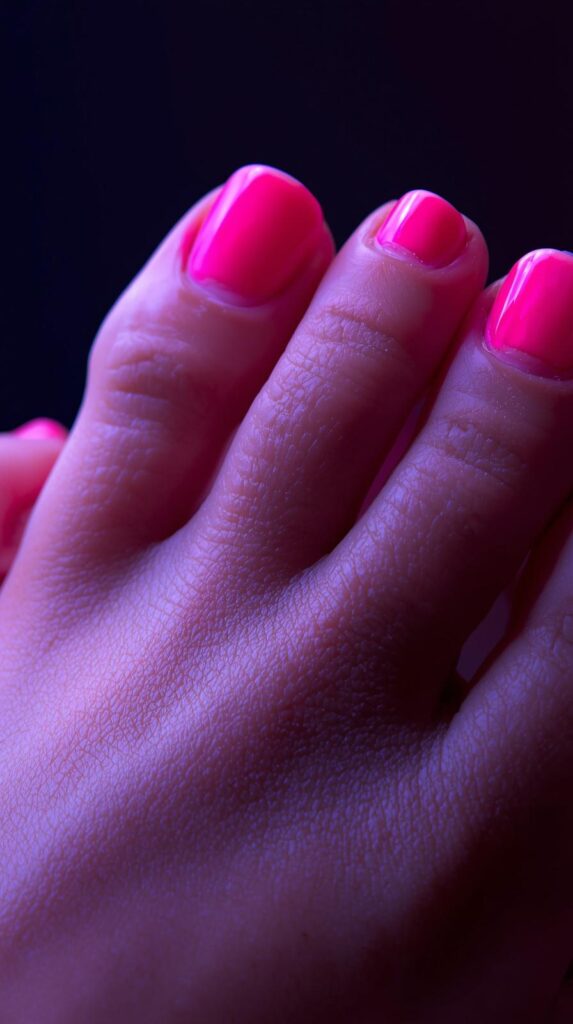 9. Neon Pink Pedicure