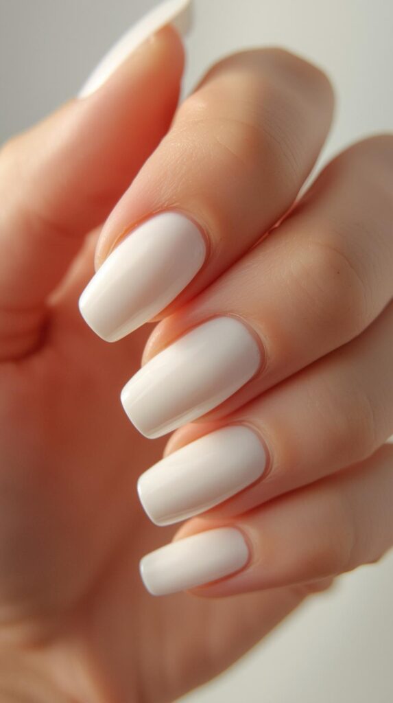 1. Milky Nude Gloss Nails