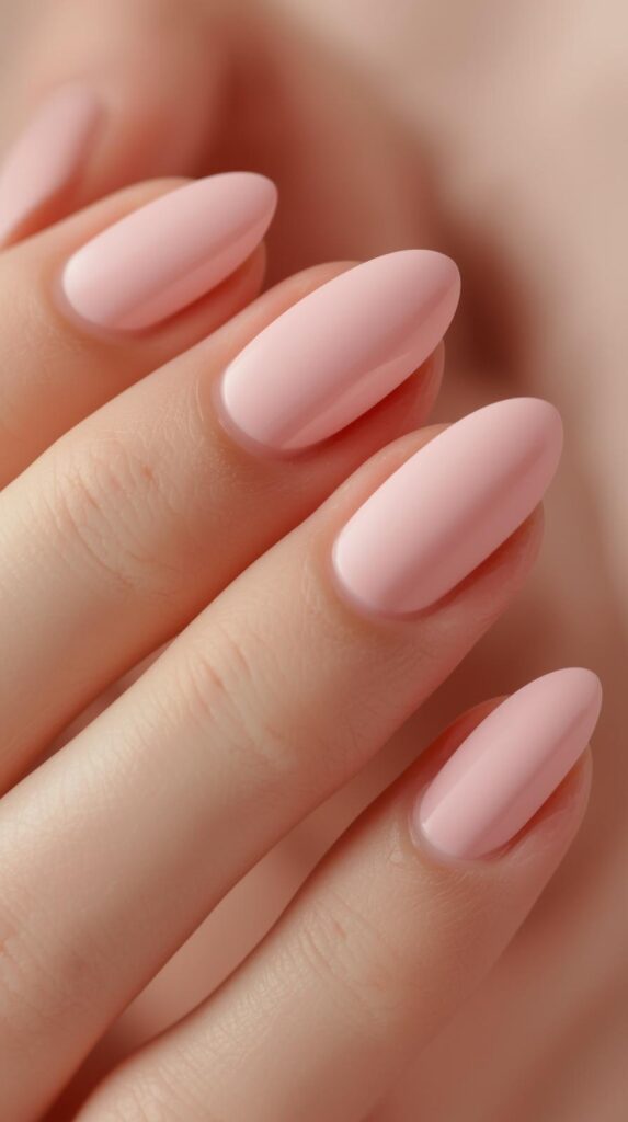 2. Soft Pink Almond Nails