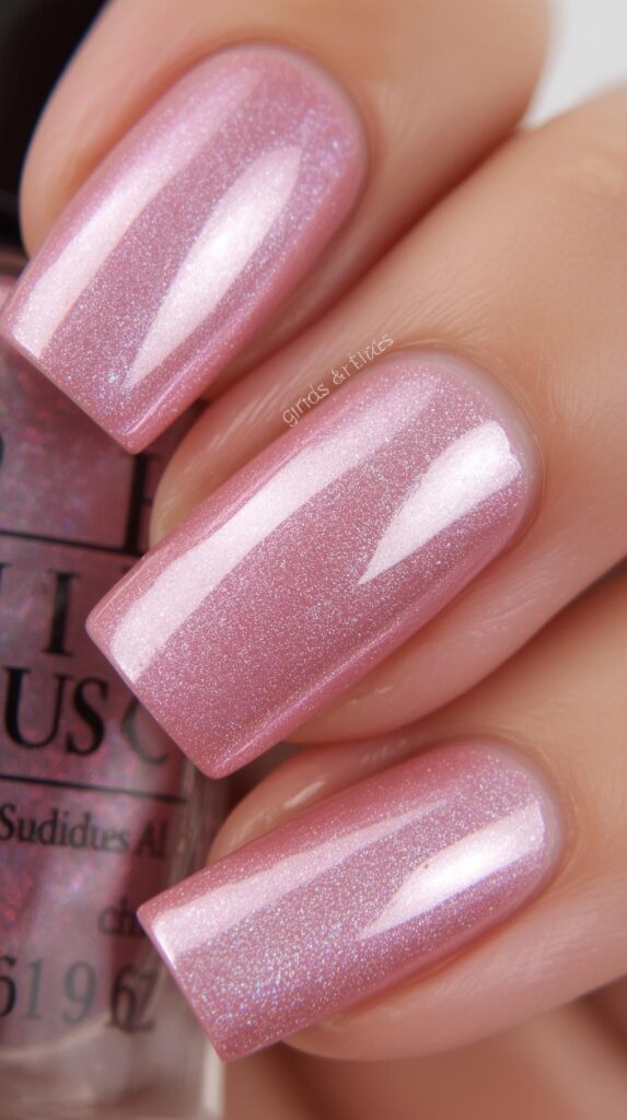 6. Blush Pink Chrome Nails