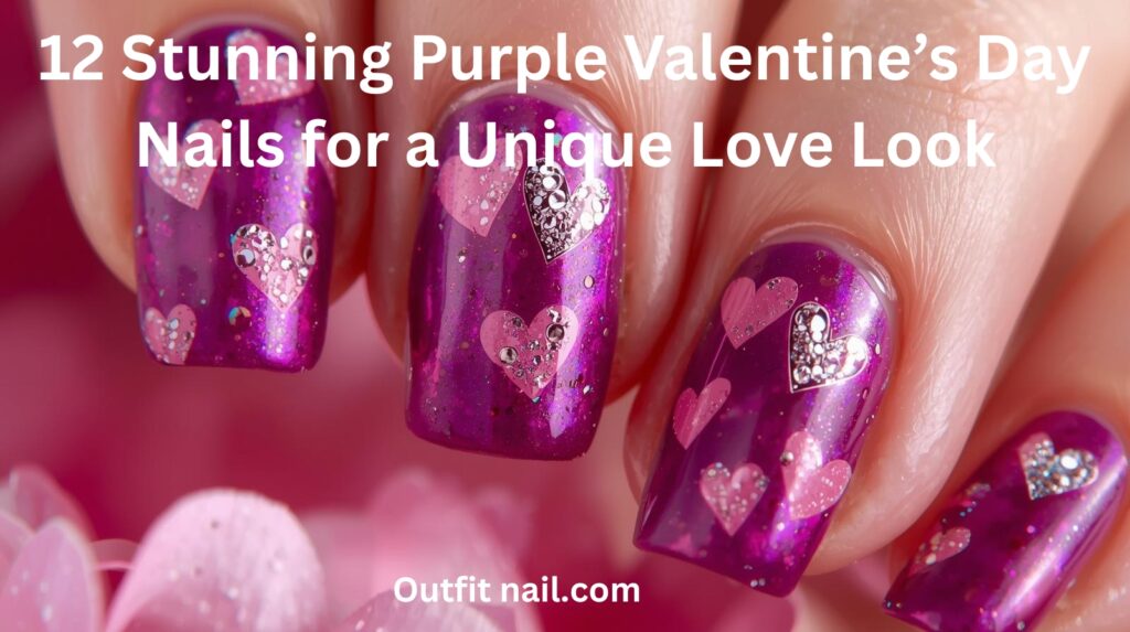 12 Stunning Purple Valentine’s Day Nails for a Unique Love Look