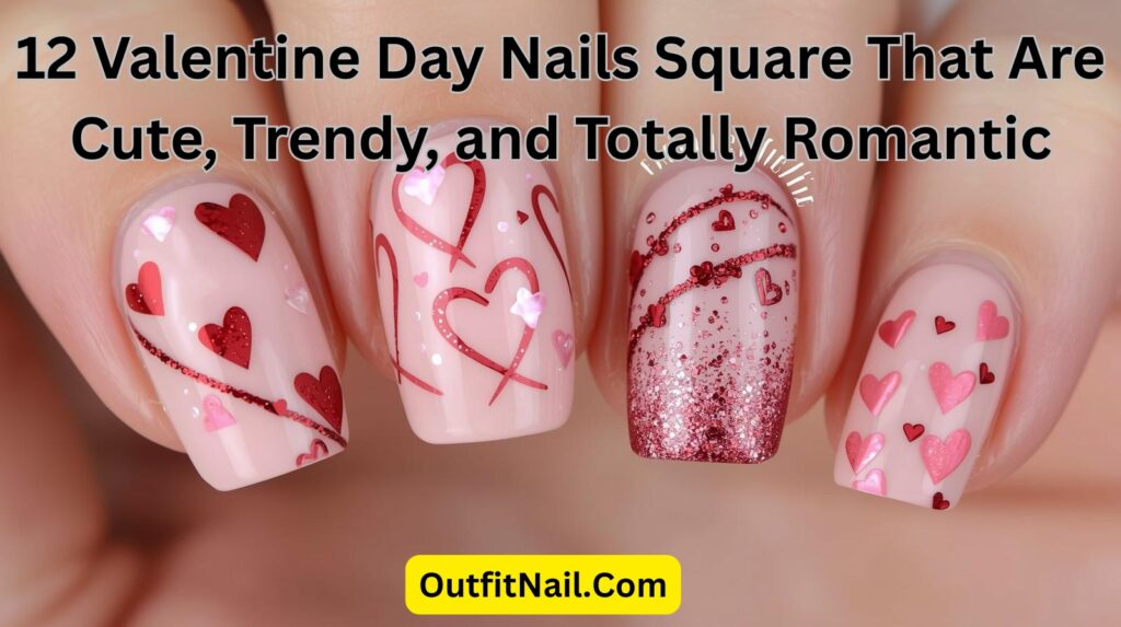 12 Valentine Day Nails Square That Are Cute, Trendy, and Totally Romantic