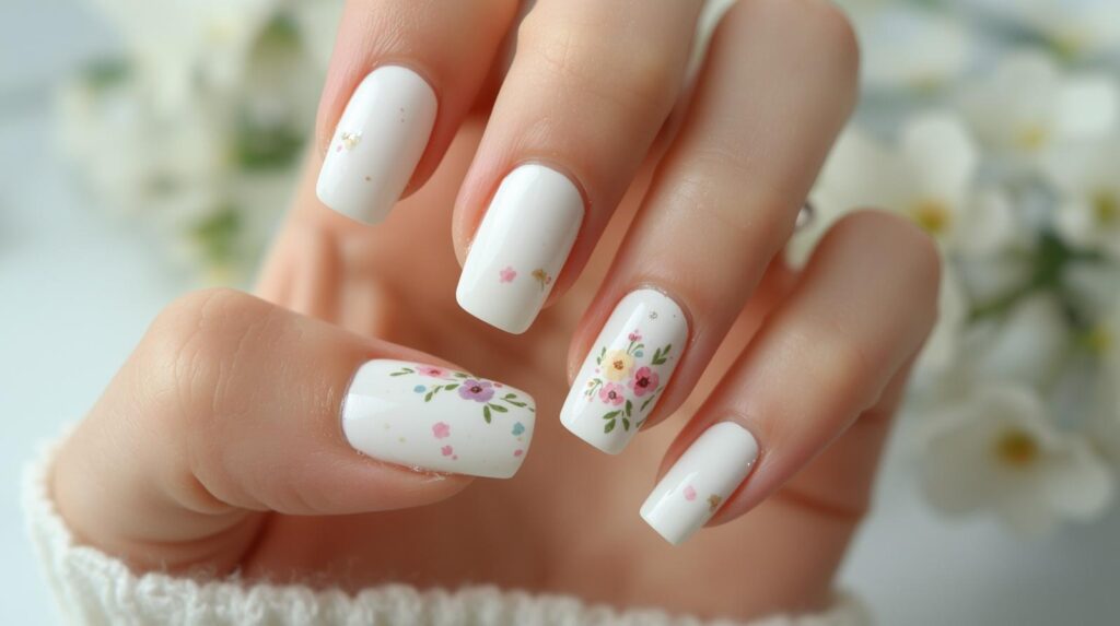 Cute Spring Nails White Square: 12 Trendy Designs to Try This Season